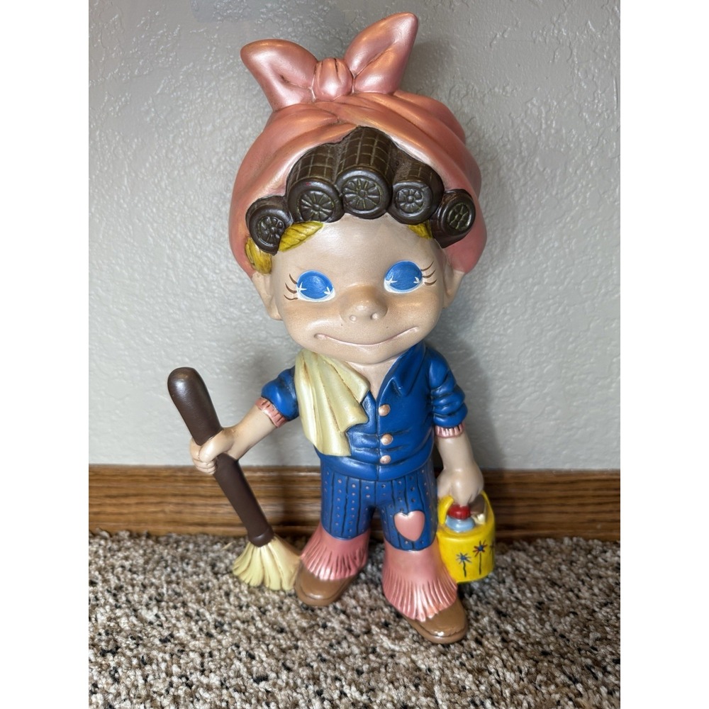 VTG 1970s Atlantic Mold Ceramic HELGA HOUSEKEEPER Cleaning Lady MAID Vintage 70s